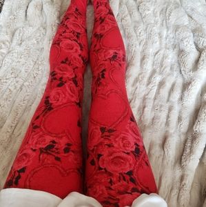 Nwt Lularoe Romance Roses leggings OS